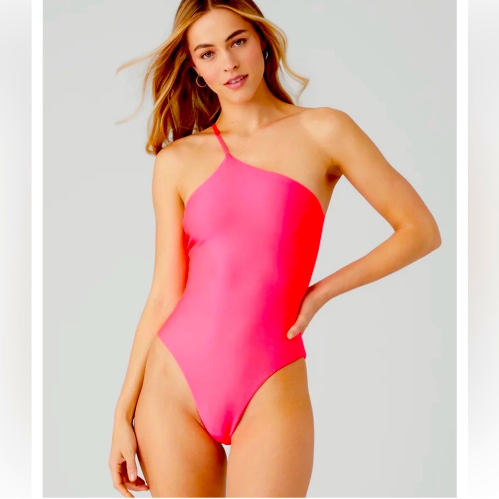 Alo Yoga airlift Plié Neon Pink Bodysuit , size XS